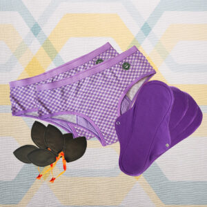 best period panty for heavy flow hipster style is made of soft, breathable 95% Organic cotton and 5% spandex.