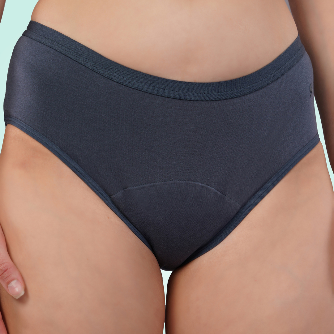 STEEL GREY - PERIOD PANTY - CLOSE
