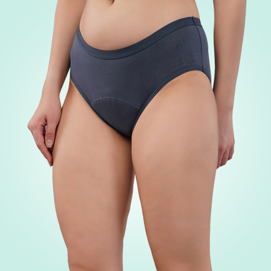 STEEL GREY - PERIOD PANTY - SIDE