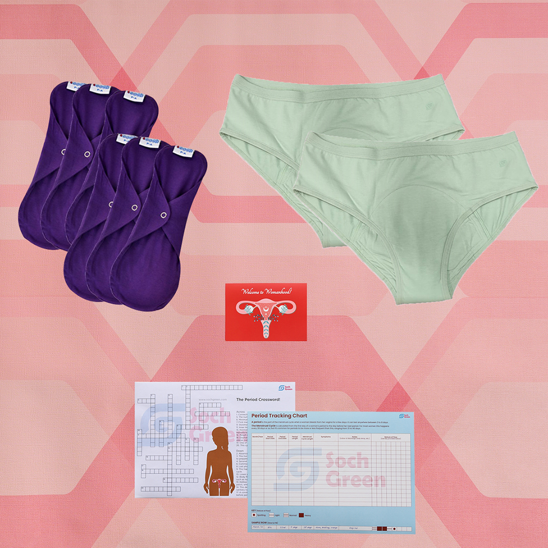 cotton period kit - green