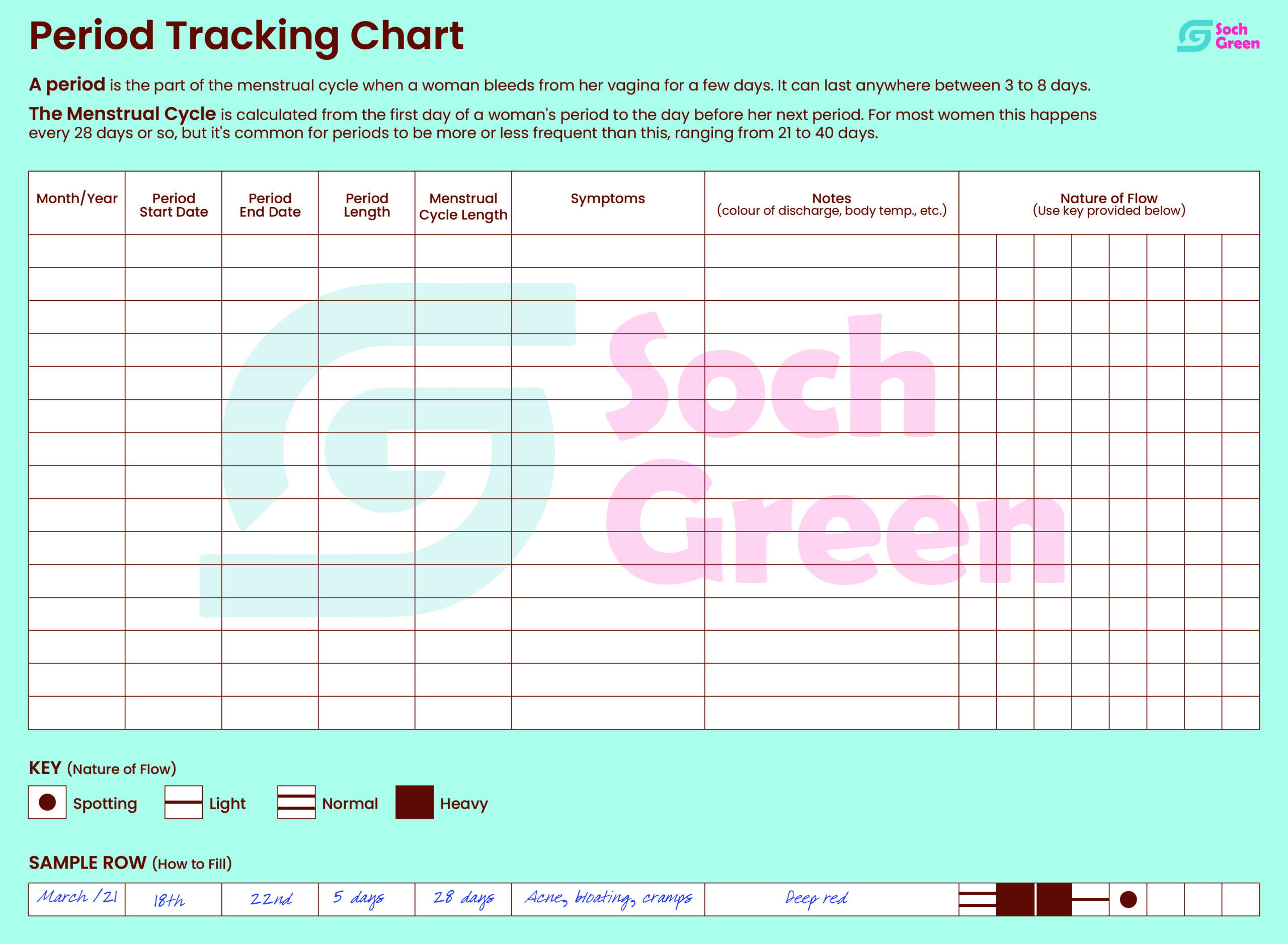 The Period Tracker Chart (Printable, Free Download)
